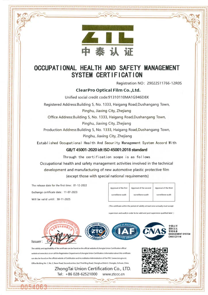 ISO 45001 Belgesi